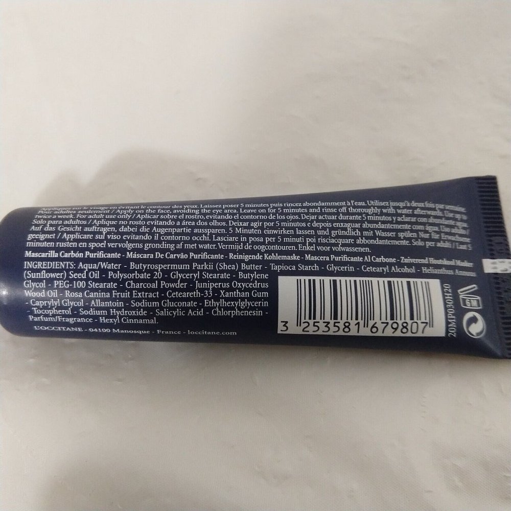 L'Occitane CADE Men's PURIFYING CHARCOAL MASK 1 oz/ 30 ml New - Picture 4 of 5